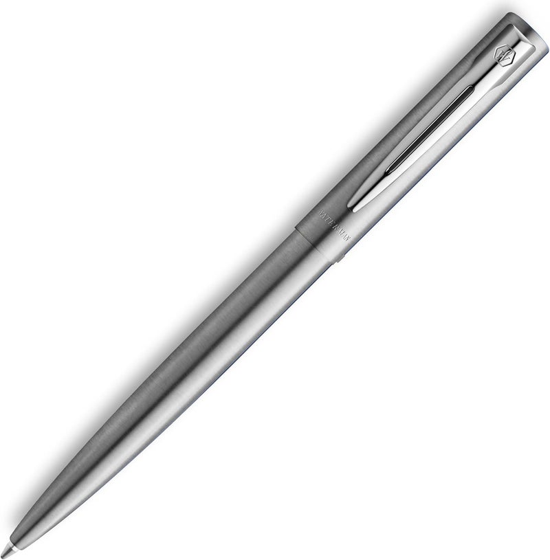 Waterman قلم حبر جاف ووترمان أليور - فولاذ مقاوم للصدأ مع حبر أزرق - علبة هدايا - Image 1